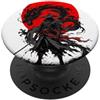 Wholesome Sketch Co Shadow Ronin Dragon Crimson Ink Warrior Fantasy Art PopSockets PopGrip Adesivo