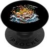 Japanese Ramen Graphic Noodles For Men W Kaiju Ramen Grande Onda Giapponese Noodle Amante Mostro Anime PopSockets PopGrip Adesivo