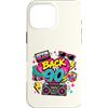 Funny Nineties 90s Costume Party Back to Custodia per iPhone 16 Pro Max Back to 90s Nostalgia Roller Skate Boombox Cassette anni Novanta