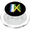 Jamaica Flag Designs Proud Jamaican Root Sierra Leone Giamaica Mezza Bandiera Sierra Leone Giamaicana PopSockets PopGrip per MagSafe
