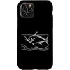 Jimbeels Custodia per iPhone 11 Pro Pesce Vela arte lineare Acquariofilo