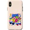 Funny Nineties 90s Costume Party Back to Custodia per iPhone X/XS Nastro a cassetta Boombox Roller Skate Cube vintage anni '90