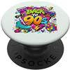 Funny Nineties 90s Costume Party Back to Back to 90s Nostalgia Roller Skate Boombox Cassette anni Novanta PopSockets PopGrip Adesivo