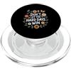 (ON BACK) Don't Let The Hard Days Win Fl Don't Let The Hard Days Win Inspirational Motivational Quote PopSockets PopGrip per MagSafe