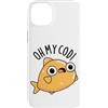 Punny Bone Custodia per iPhone 14 Plus Oh My Cod Divertente Pesce Pun