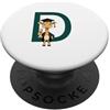 Timowo Studio Giraffa Diploma Lettera D Alfabeto Animale PopSockets PopGrip Adesivo