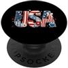 American Pride Designs Design artistico in tessuto trapuntato National Pride USA PopSockets PopGrip Adesivo