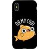 Punny Bone Custodia per iPhone X/XS Oh My Cod Divertente Pesce Pun