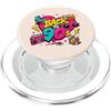 Funny Nineties 90s Costume Party Back to Back to 90s Nostalgia Roller Skate Boombox Cassette anni Novanta PopSockets PopGrip per MagSafe