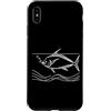 Jimbeels Custodia per iPhone XS Max Pesce Vela arte lineare Acquariofilo