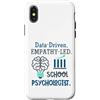 School Psychologist Mental Health Custodia per iPhone X/XS Data-Driven Empathy-Led School Psychologist Brain Graphic