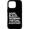 Dope Virtual Assistant Career Culture Custodia per iPhone 16 Pro Dope Black Woman Assistente virtuale Black History Month Pride