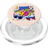 Funny Nineties 90s Costume Party Back to Nastro a cassetta Boombox Roller Skate Cube vintage anni '90 PopSockets PopGrip per MagSafe