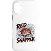 Offshore Red Snapper Fishing Angler Custodia per iPhone 16 Plus Follia della pesca in acqua salata in mare aperto di Red Snapper