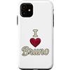 Amo Bruno T-shirt Nome Amico Nome Cuore Custodia per iPhone 11 Maglietta I Love Bruno Nome Amico I Love Bruno Cuore