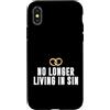 No Longer Living In Sin Wedding Gift Custodia per iPhone X/XS Matrimonio divertente coppia di nozze non vive più nel peccato
