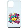 Funny Nineties 90s Costume Party Back to Custodia per iPhone 12/12 Pro Retro Back to 90s Nostalgia Roller Skate Boombox Occhiali da sole
