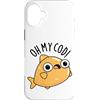 Punny Bone Custodia per iPhone 16 Plus Oh My Cod Divertente Pesce Pun