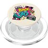 Funny Nineties 90s Costume Party Back to Back to 90s Nostalgia Roller Skate Boombox Cassette anni Novanta PopSockets PopGrip per MagSafe