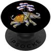 Thailand Elephant Thai Clothing Bandiera Thailandese Elefante della Thailandia Tailandia PopSockets PopGrip Adesivo
