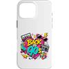 Funny Nineties 90s Costume Party Back to Custodia per iPhone 16 Pro Max Cube per pattini a rotelle Boombox, stile retrò, stile vintage, anni '90