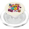 Funny Nineties 90s Costume Party Back to Back to 90s Nostalgia Roller Skate Boombox Cassette anni Novanta PopSockets PopGrip per MagSafe