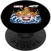 Japanese Ramen Graphic Noodles For Men W Kaiju Ramen Grande Onda Giapponese Noodle Amante Mostro Anime PopSockets PopGrip Adesivo