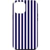 Navy Blue Pink Y2K Stripe Aesthetic Custodia per iPhone 12 Pro Max Y2K Navy Blue Light Pink Stripe Pattern Retro Estetica