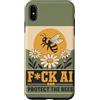 Nature Before Bots Custodia per iPhone XS Max Ape amante impollinatore natura umorismo margherita floreale