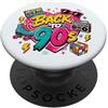 Funny Nineties 90s Costume Party Back to Back to 90s Nostalgia Roller Skate Boombox Cassette anni Novanta PopSockets PopGrip Adesivo