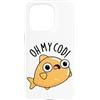 Punny Bone Custodia per iPhone 15 Pro Oh My Cod Divertente Pesce Pun