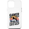 Cat Gaming Retro Gamer Cat Lover Lag Custodia per iPhone 12 Pro Max Gamer Cat Lover Lag Happens I gatti aiutano a giocare