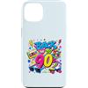 Funny Nineties 90s Costume Party Back to Custodia per iPhone 13 Back to 90s Nostalgia Roller Skate Boombox Cassette anni Novanta