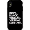 Dope Virtual Assistant Career Culture Custodia per iPhone X/XS Dope Black Woman Assistente virtuale Black History Month Pride
