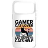 Cat Gaming Retro Gamer Cat Lover Lag Custodia per iPhone 17 Pro Max Gamer Cat Lover Lag Happens I gatti aiutano a giocare