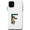 Timowo Studio Custodia per iPhone 11 Giraffa Diploma Lettera F Alfabeto Animale