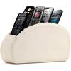 Londo Porta Telecomandi con 5 scomparti - Per contenere telecomandi di TV, stereo, decoder, DVD, Blu-Ray - in Pelle con fodera interna in suede. Adatto per salotto o camera da letto