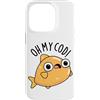 Punny Bone Custodia per iPhone 14 Pro Oh My Cod Divertente Pesce Pun