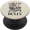 Bulldog Lover Gifts Rilassarsi con la mia poltrona estiva Bully Dog PopSockets PopGrip Adesivo