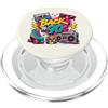 Funny Nineties 90s Costume Party Back to Retro Back to 90s Cassette Boombox Roller Skate Cube PopSockets PopGrip per MagSafe