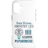 School Psychologist Mental Health Custodia per iPhone 16 Data-Driven Empathy-Led School Psychologist Brain Graphic