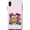 Funny Nineties 90s Costume Party Back to Custodia per iPhone XS Max Back to 90s Nostalgia Roller Skate Boombox Cassette anni Novanta