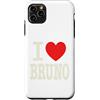 Amo Bruno T-shirt Nome Amico Nome Cuore Custodia per iPhone 11 Pro Max Maglietta I Love Bruno Nome Amico I Love Bruno Cuore