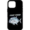 Giant Trevally GT Fishermen Humor Custodia per iPhone 16 Pro Max Fast Food Giant Trevally GT Fisherman divertente gioco di parole di pesca