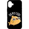 Punny Bone Custodia per iPhone 16 Plus Oh My Cod Divertente Pesce Pun