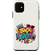 Funny Nineties 90s Costume Party Back to Custodia per iPhone 11 Nastro a cassetta Boombox Roller Skate Cube in stile retrò anni '90