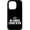 No Longer Living In Sin Wedding Gift Custodia per iPhone 15 Pro Matrimonio divertente coppia di nozze non vive più nel peccato