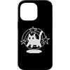 Y2K 90s Cat Tomcat Kitten Pixel Art Custodia per iPhone 14 Pro Max Pixel 90s Y2K Scary Cat Tomcat è spaventato sotto la coda stellata