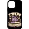 Jimbeels Custodia per iPhone 13 Pro Max Expert Level Overthinking Umorismo agenda