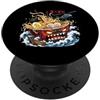 Japanese Ramen Graphic Noodles For Men W Kaiju Ramen Grande Onda Giapponese Noodle Amante Mostro Anime PopSockets PopGrip Adesivo